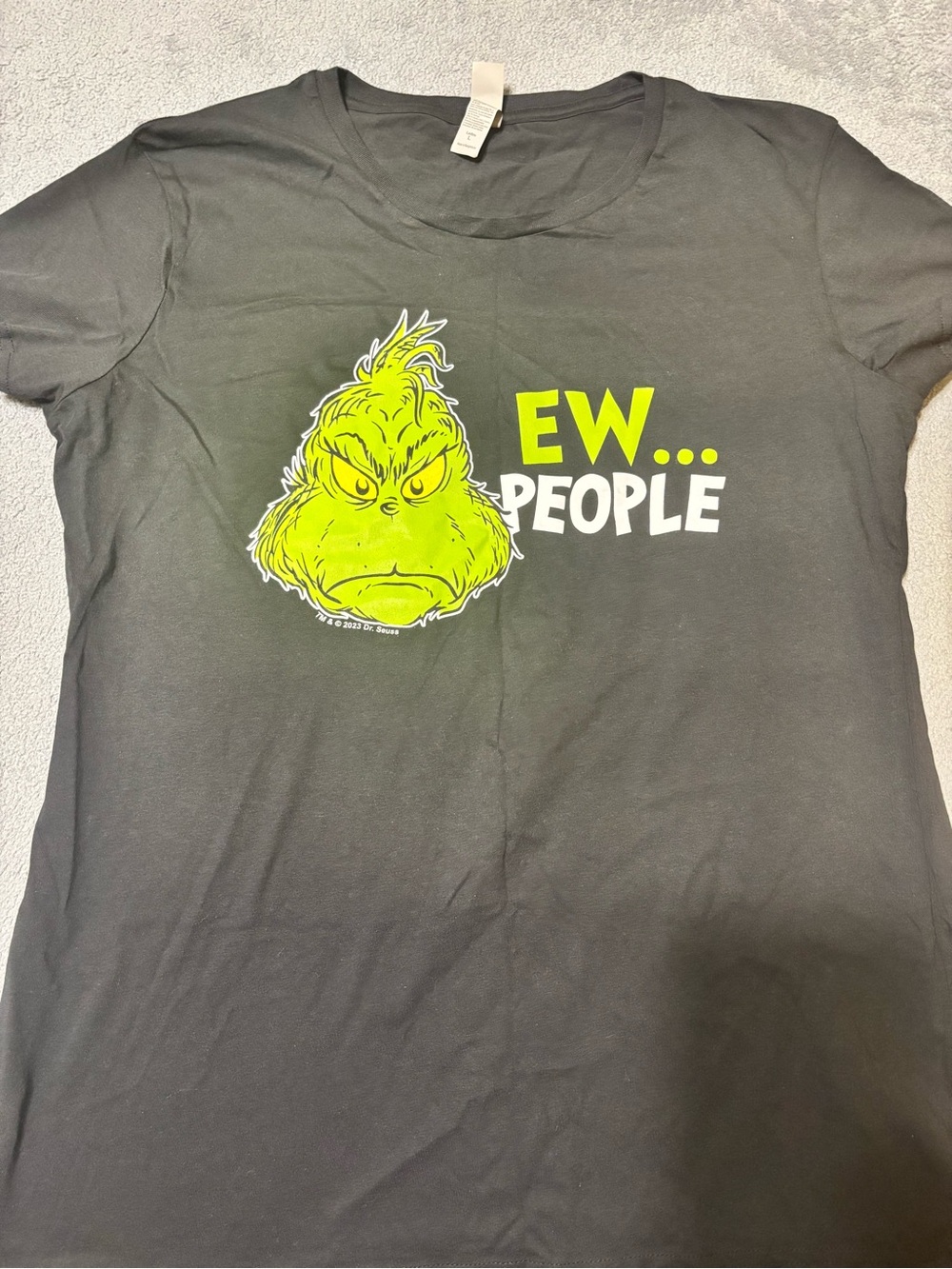 Grinch 'EW... People' Black Short Sleeve Graphic Tee